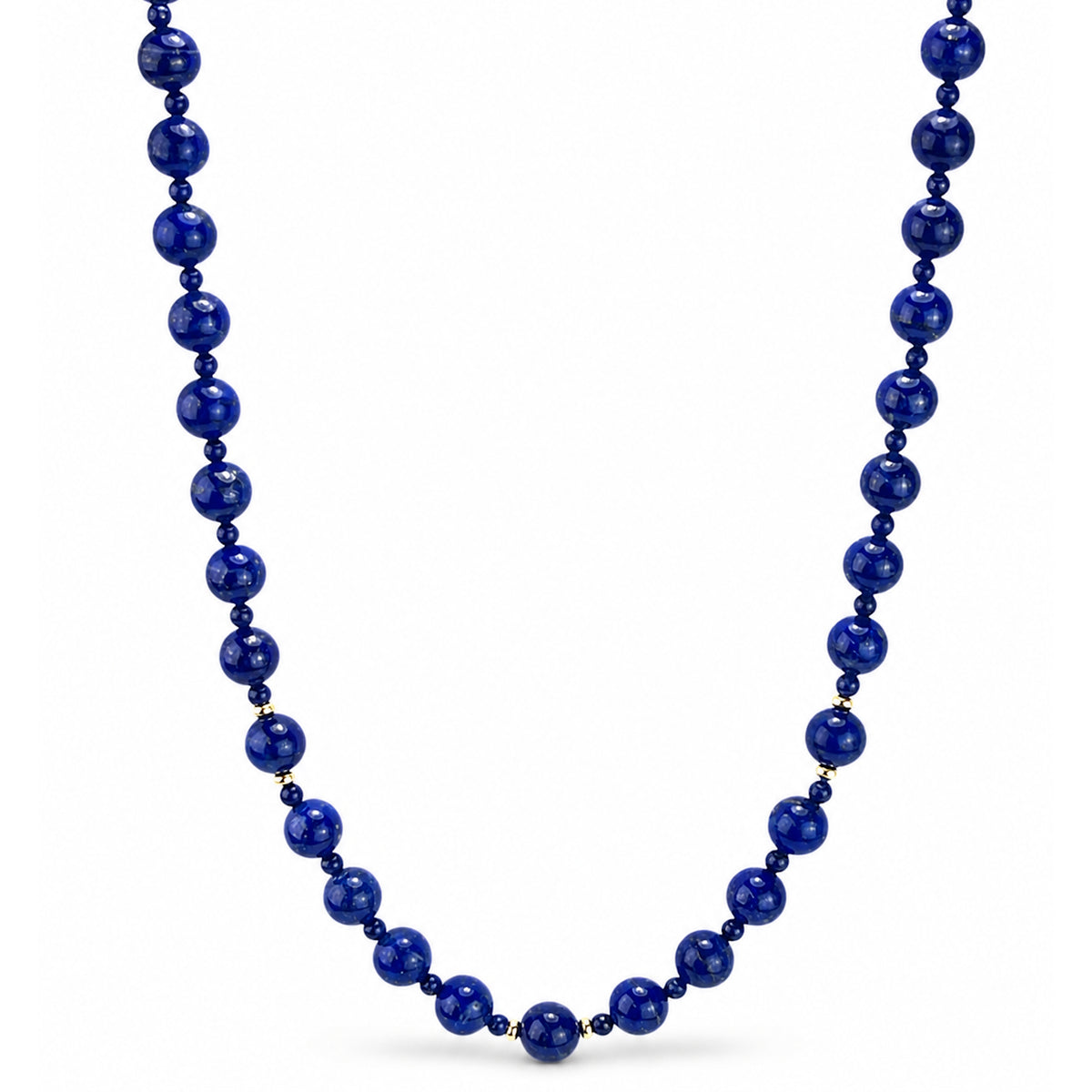 14k Lapis 3 Station 1X1 Necklace