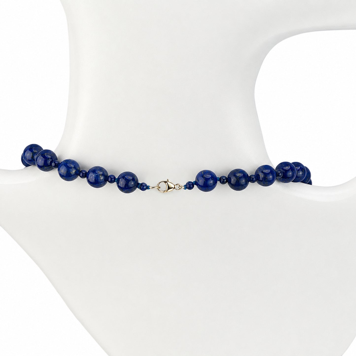 14k Lapis 3 Station 1X1 Necklace