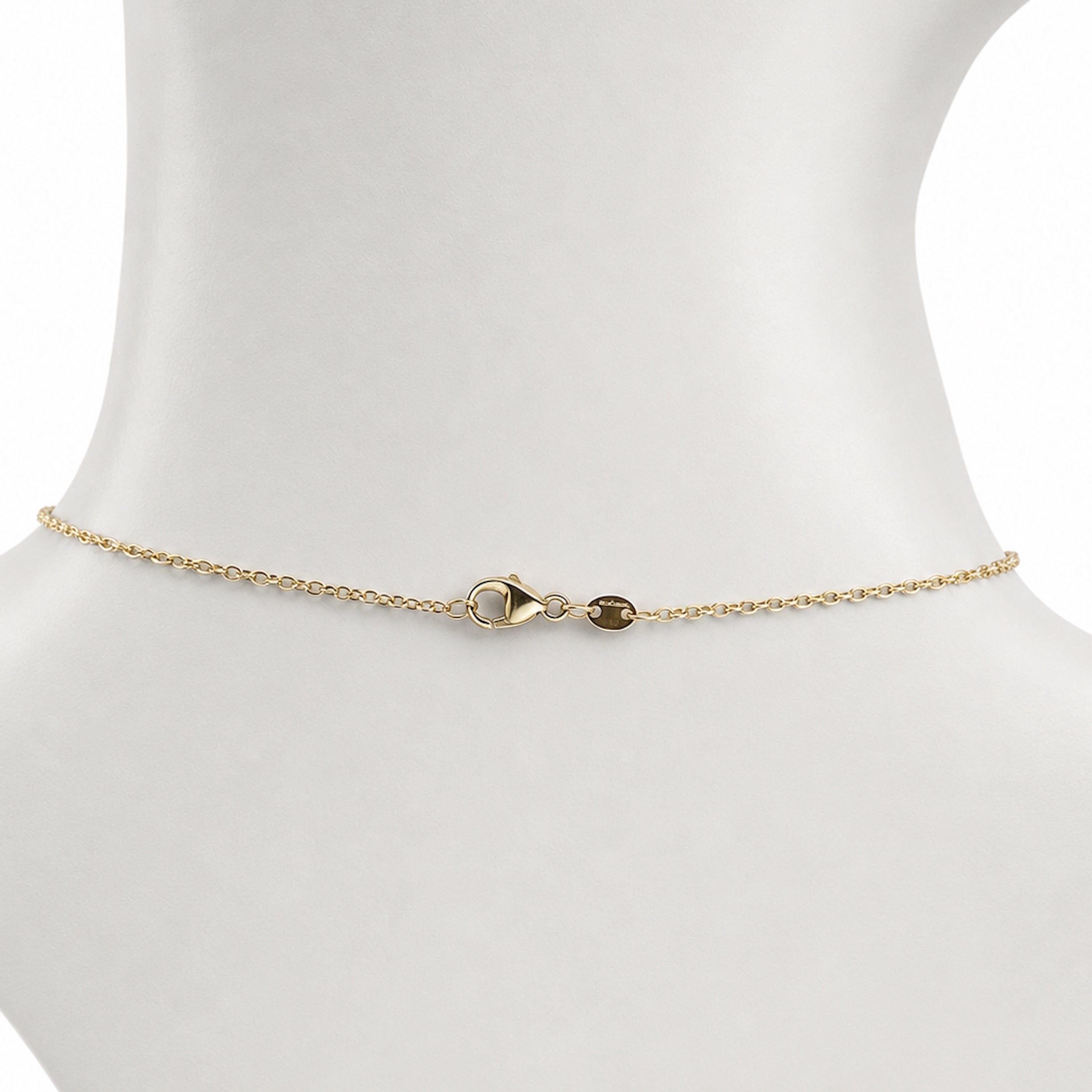 14k Lapis Paperclip 5 Station Necklace