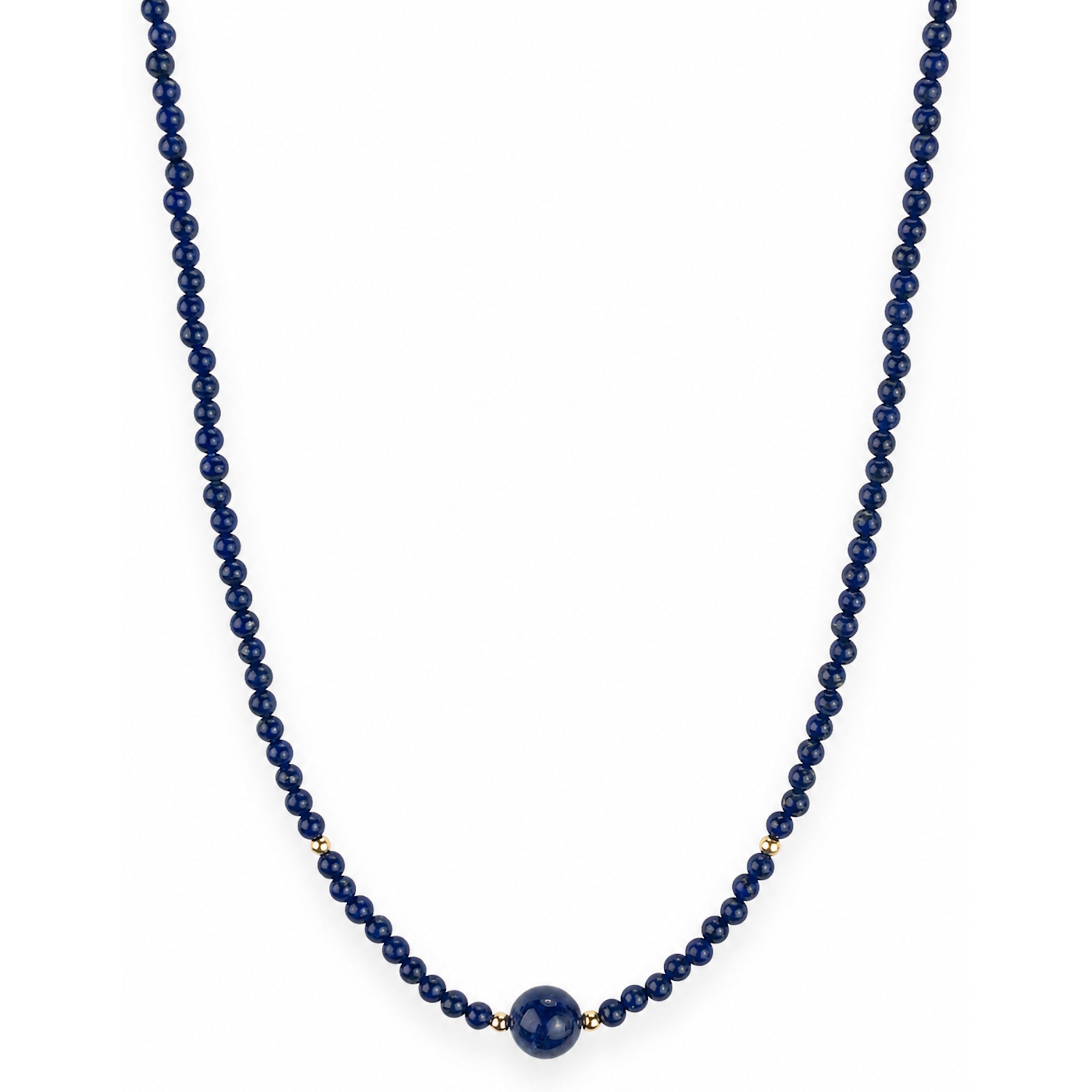 14k Lapis Ball Center Necklace