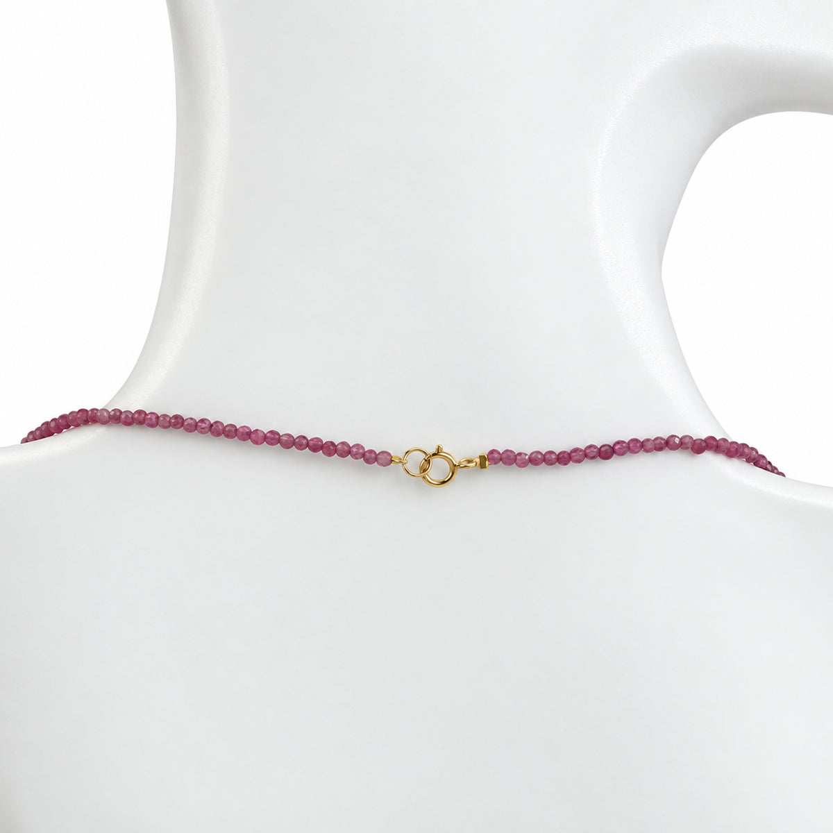 14k Gemstone Glitter Ball Center Necklace