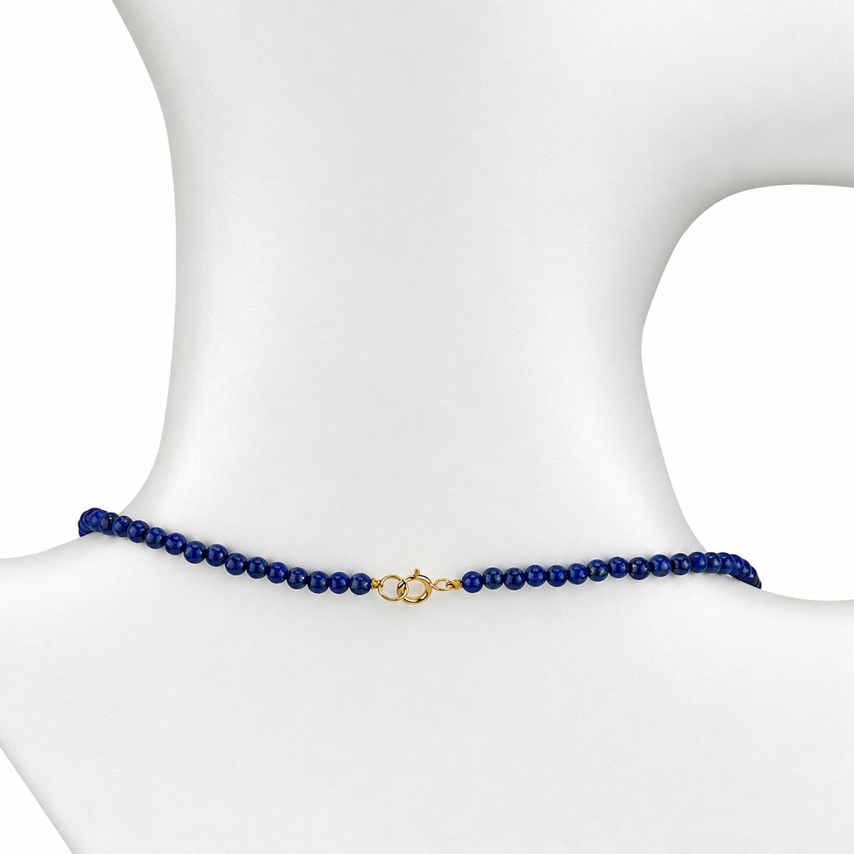 14k Lapis Graduated Ball Gold Roundel Necklace