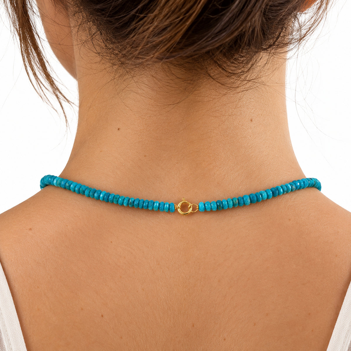14k Multi Gemstone Gold Ball Necklace