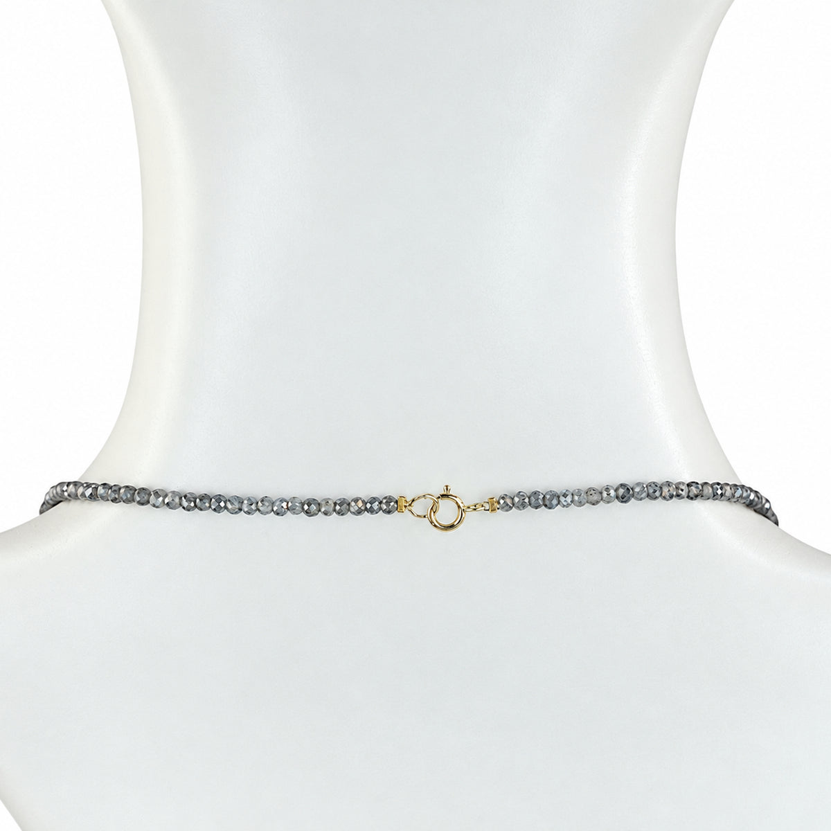 14k Multi Gemstone Glitter Ball Center Gold Ball Station Necklace