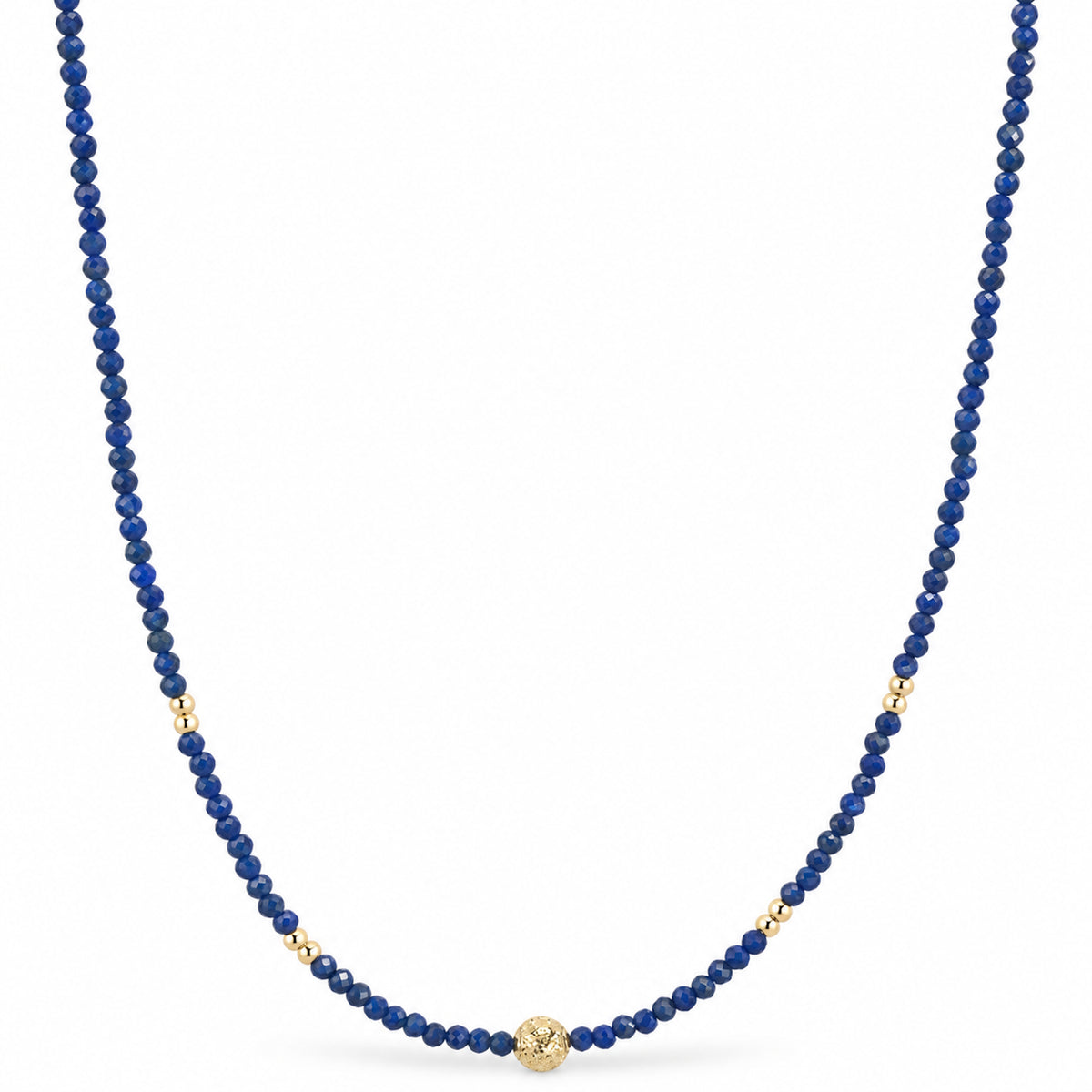 14k Multi Gemstone Glitter Ball Center Gold Ball Station Necklace