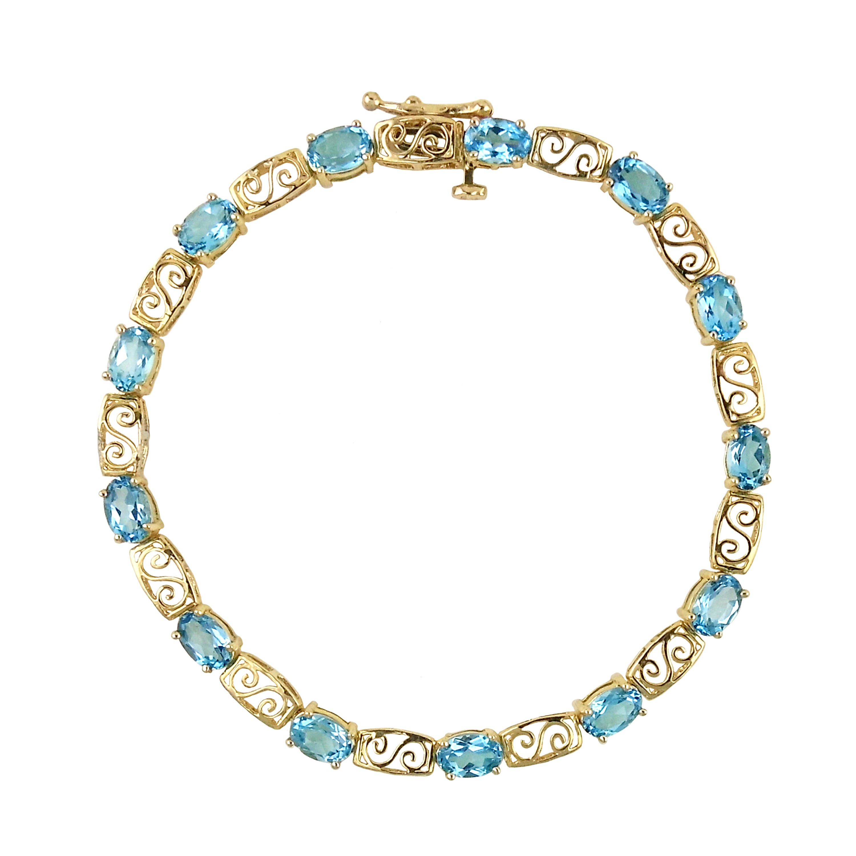 14k Blue Topaz Bracelet