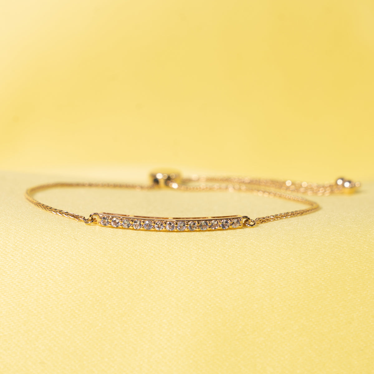 14k Tanzanite Bar Adjustable Bracelet