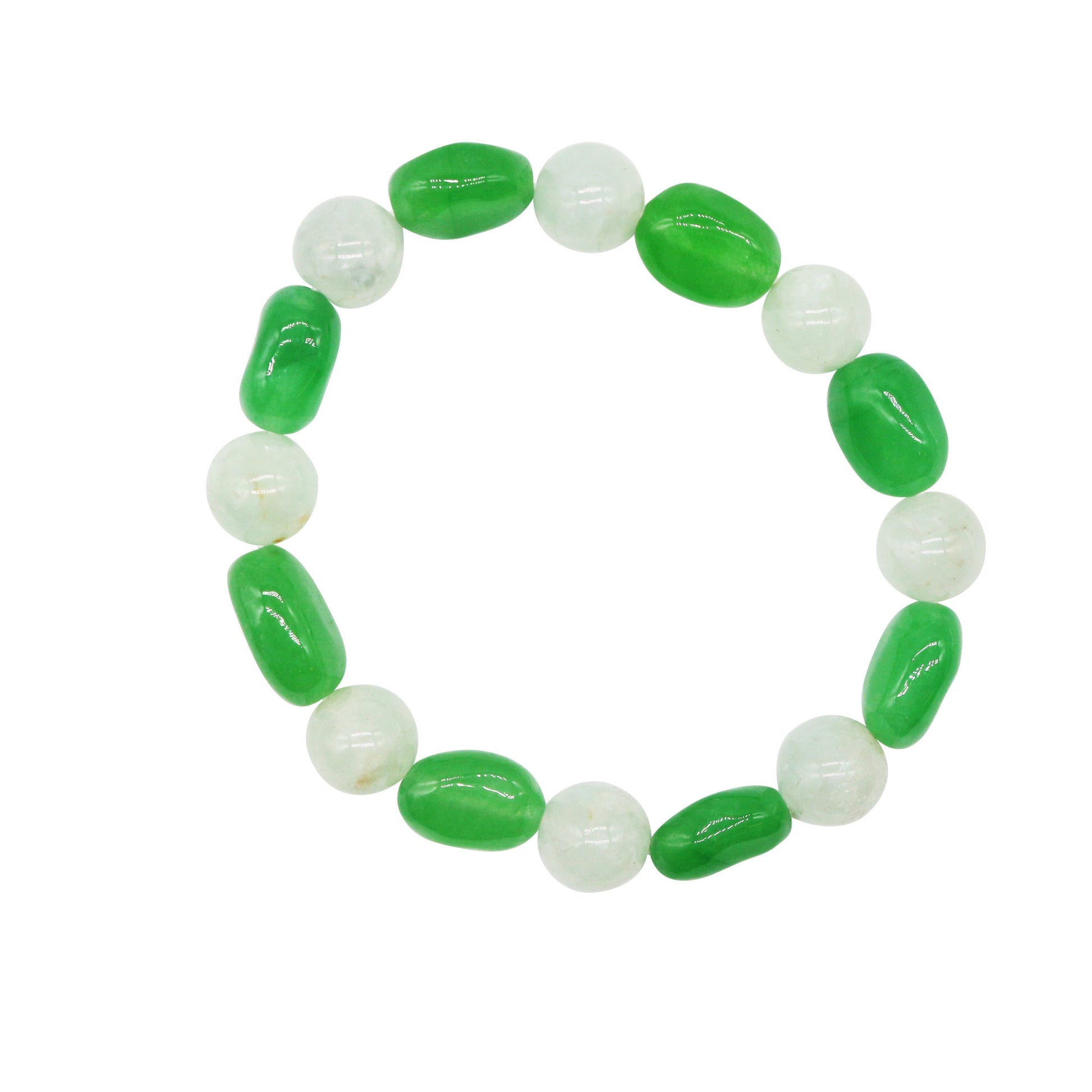 Prehnite Green Jade Stretch Bracelet freeshipping - Jewelmak Shop