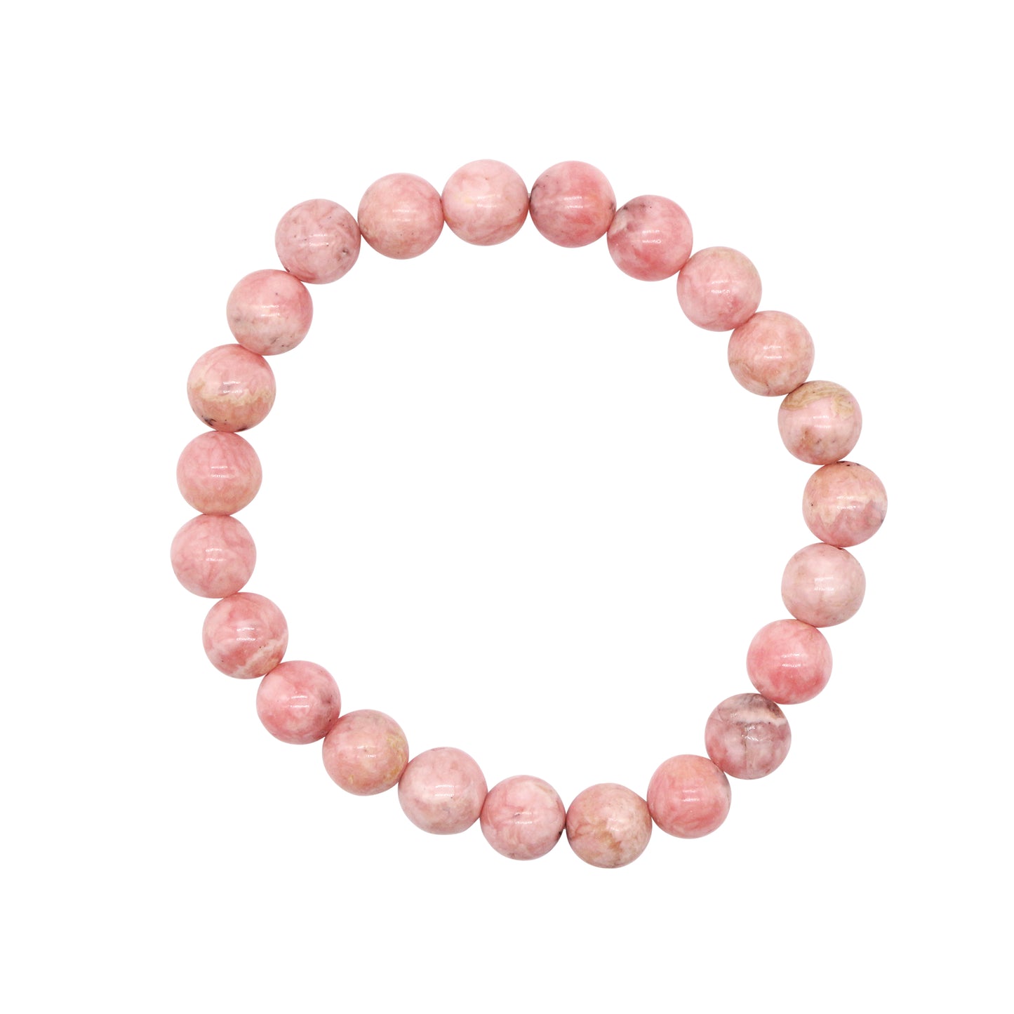 Pink Bubble Gum Rhodochrosite Stretch Bracelet 8-12mm 8mm