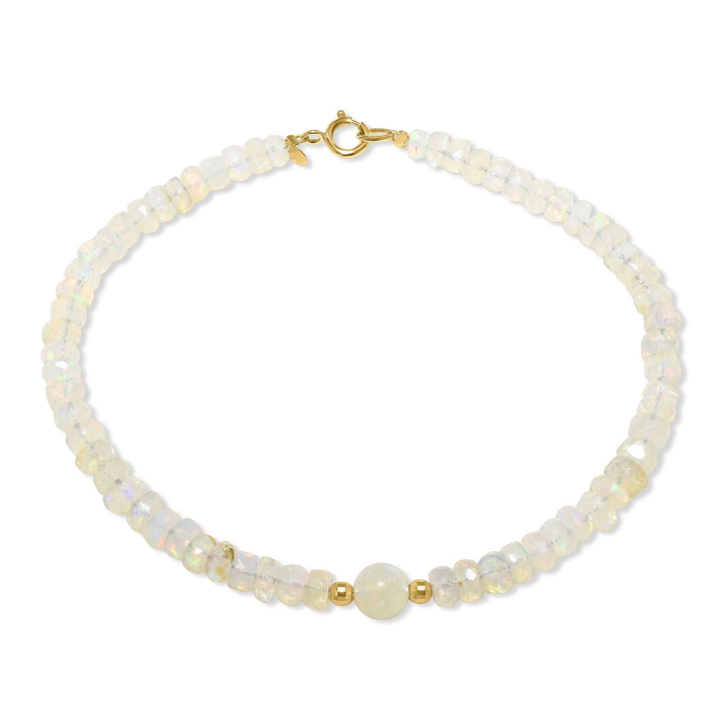 14k Opal Gold Ball Bracelet