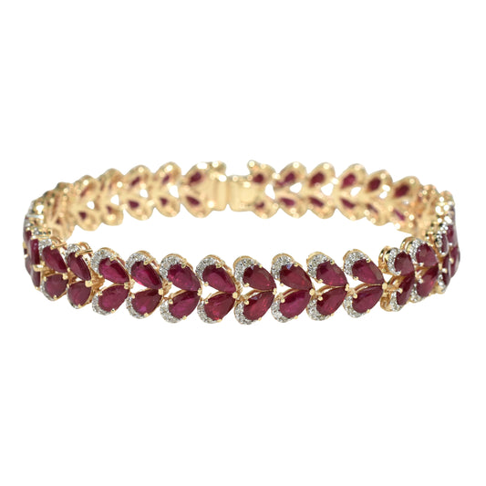 14k Ruby Diamond Bracelet