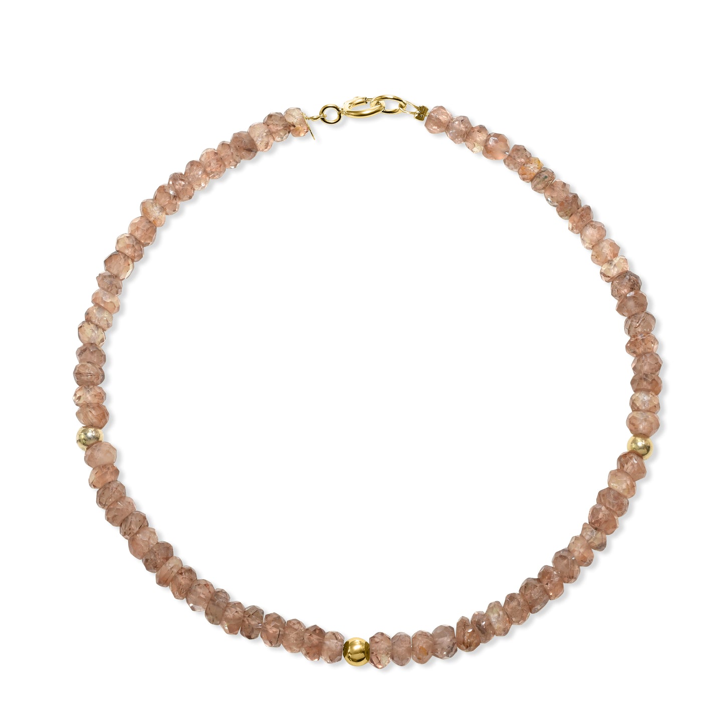 14k Andalusite Gold Bead Bracelet