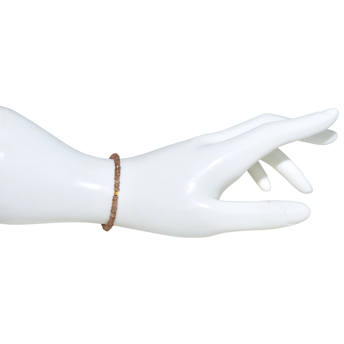 14k Gemstones 3 Gold Roundel Stations Bracelet