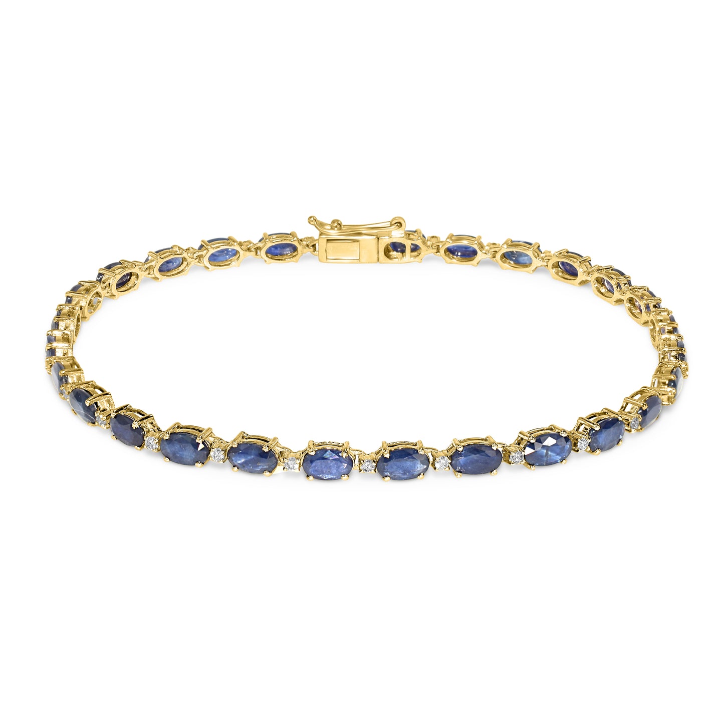 14k Drop Shape Diamond Sapphire Bracelet