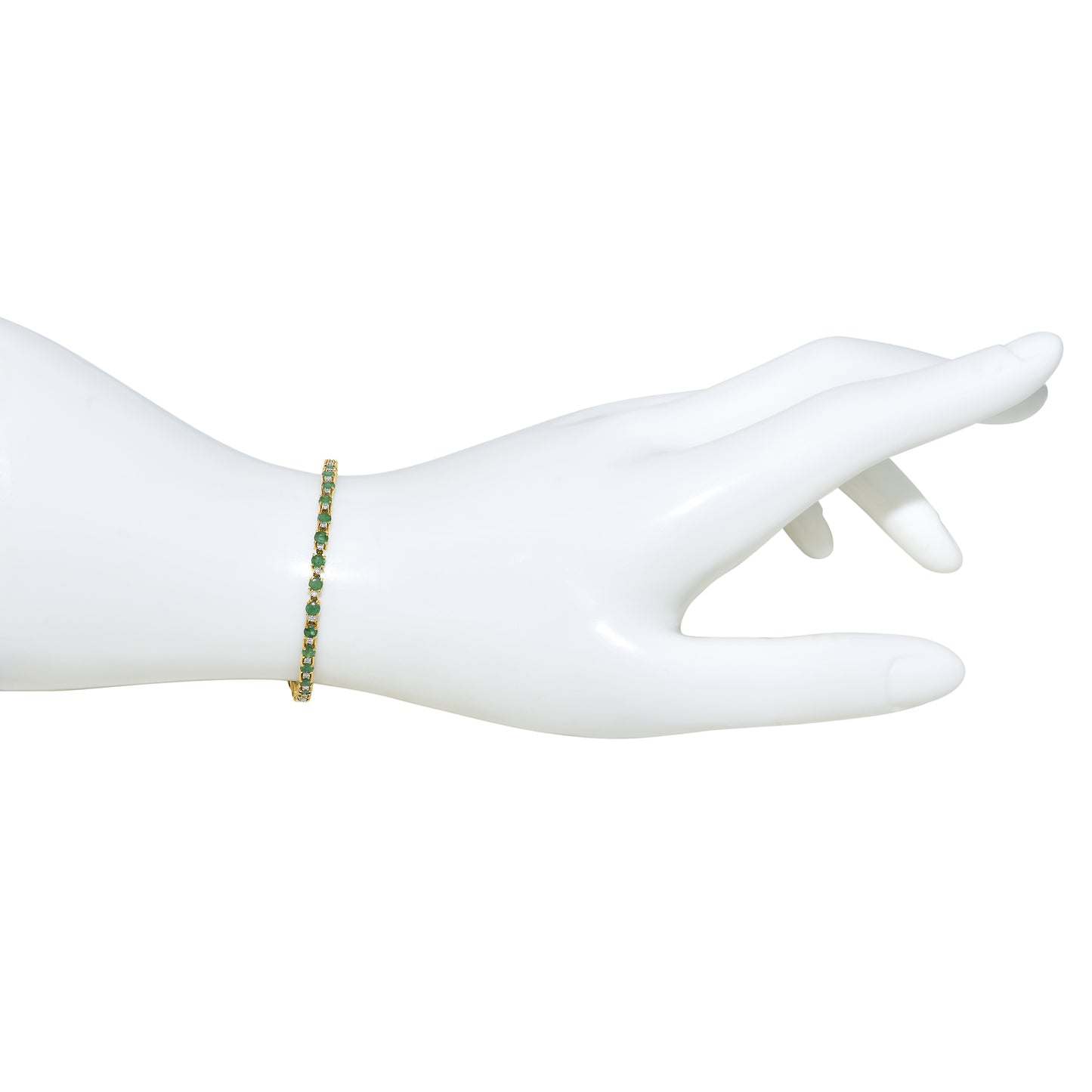 14k Diamond Emerald Bracelet