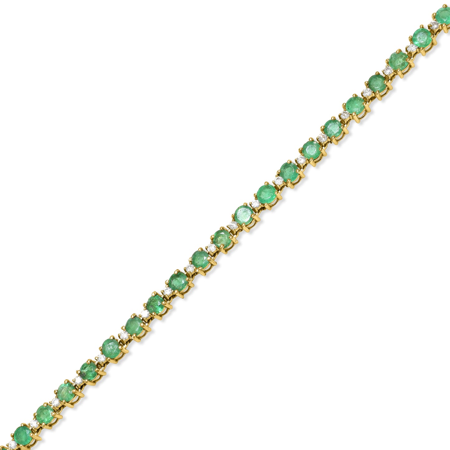 14k Diamond Emerald Bracelet