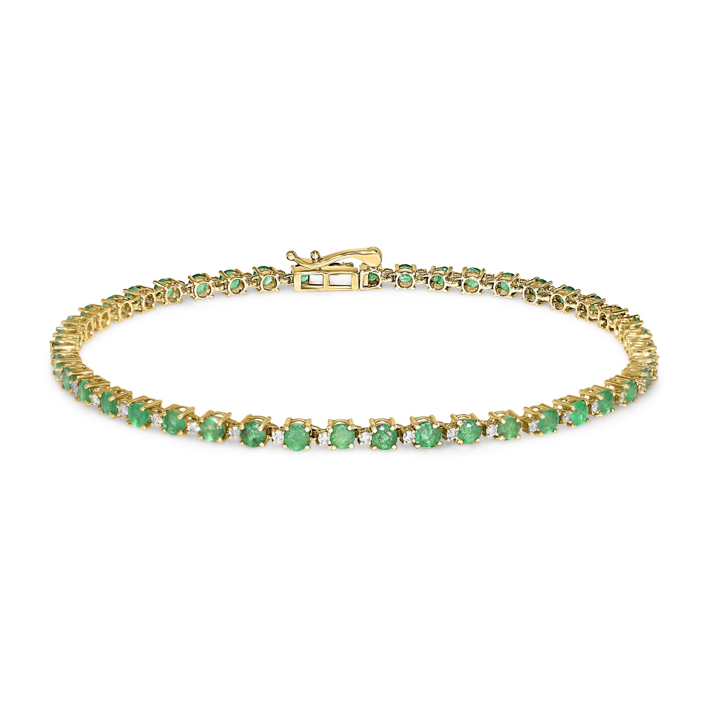 14k Diamond Emerald Bracelet