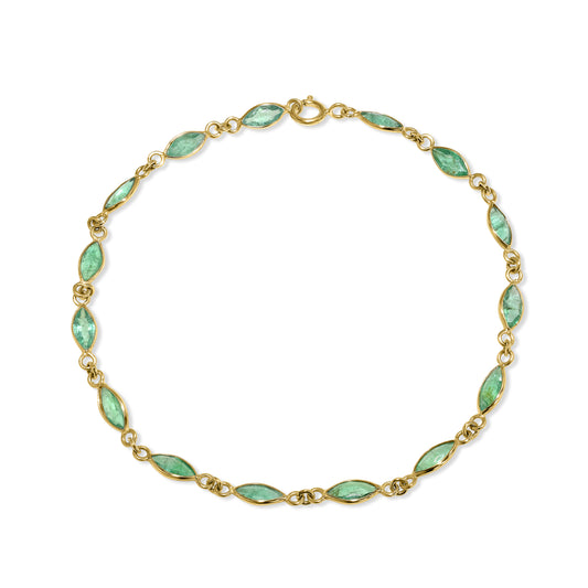 14k Emerald Bracelet