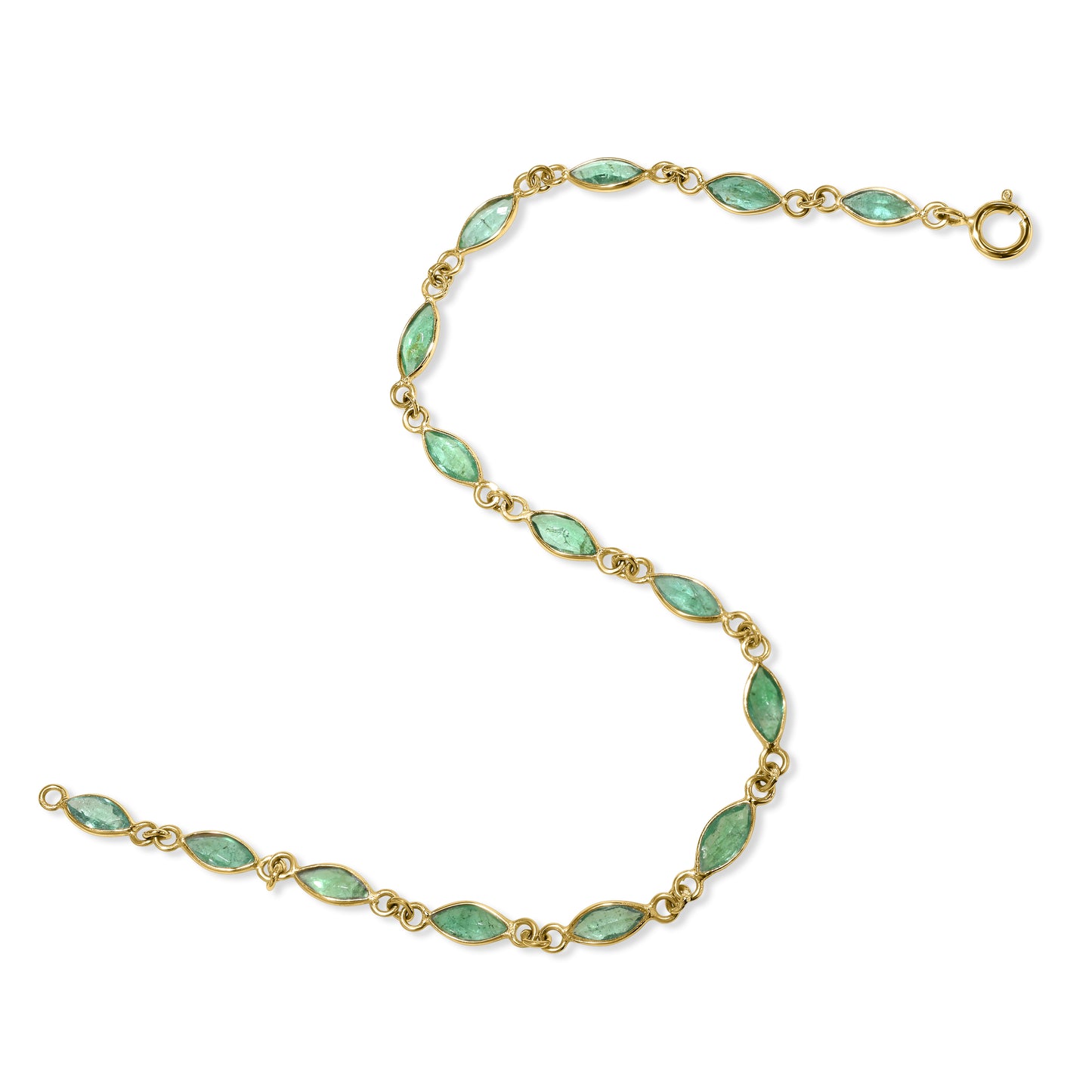 14k Emerald Bracelet