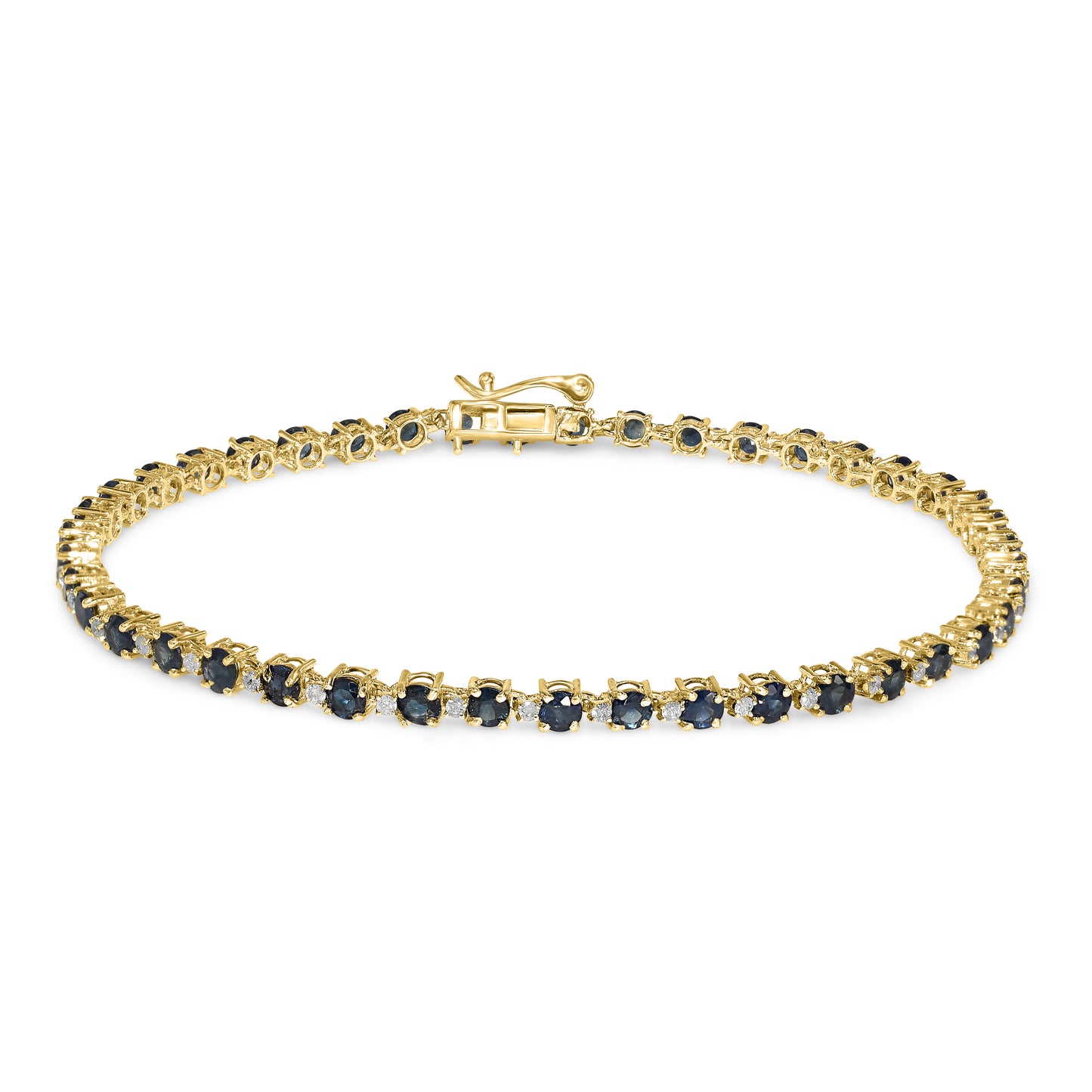 14k Diamond Sapphire Bracelet