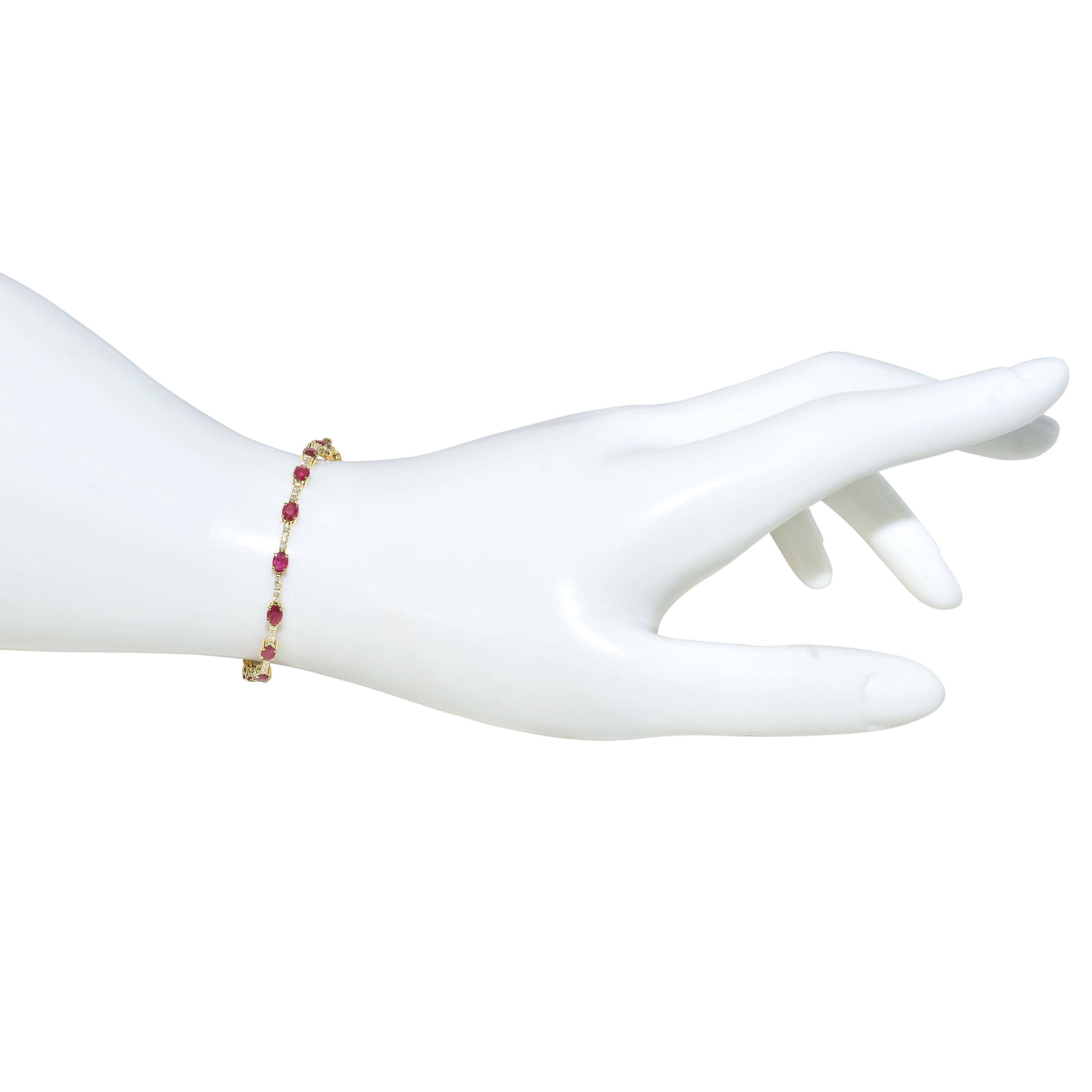 14k Ruby Diamond Tennis Bracelet