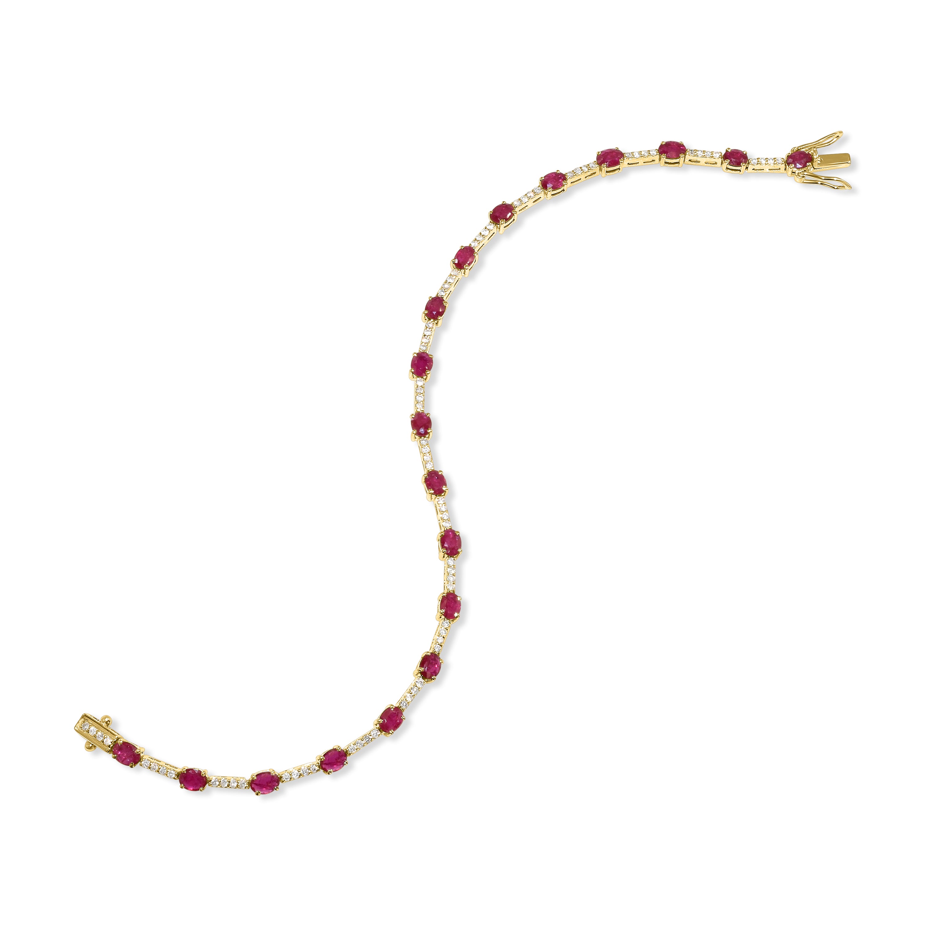 14k Ruby Diamond Tennis Bracelet