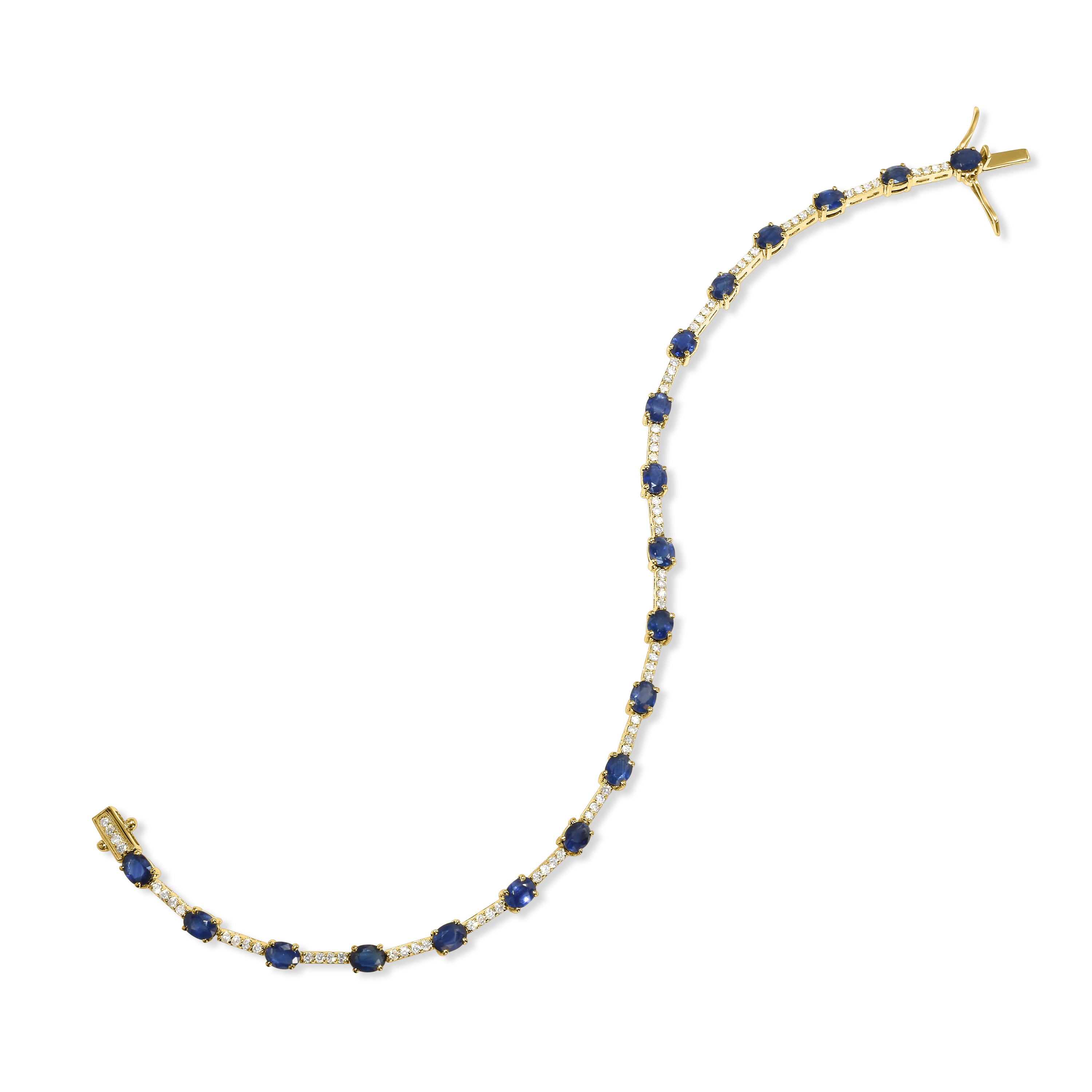 14k Sapphire Diamond Bracelet