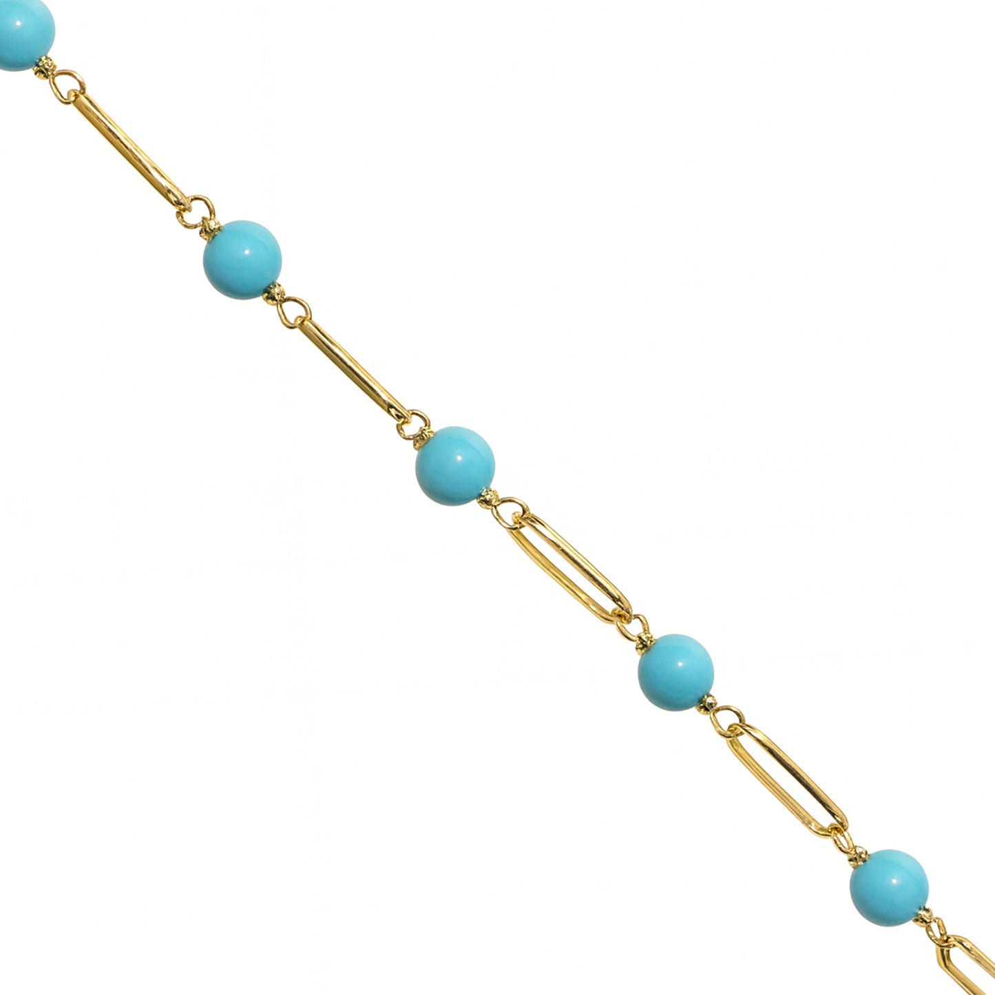 14k Paperclip and Gemstone Bracelet