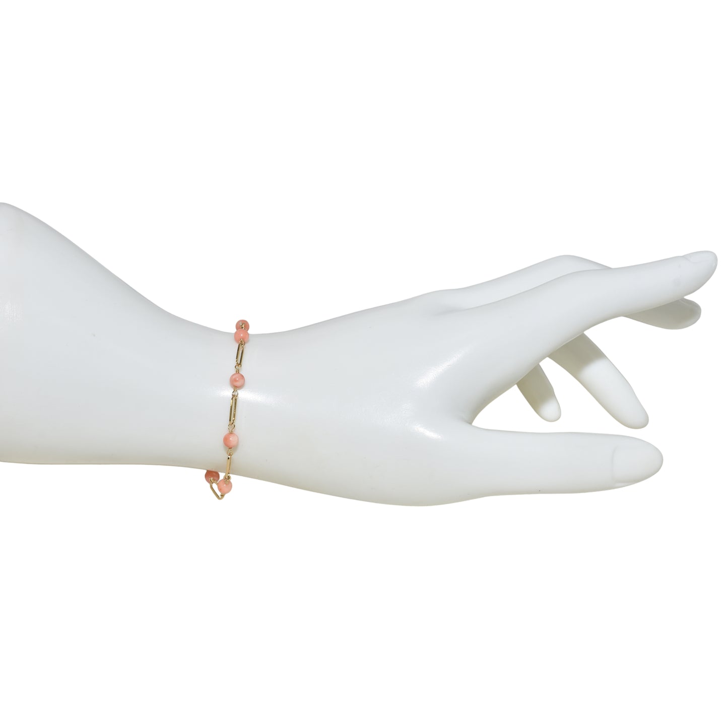 14k Paperclip and Gemstone Bracelet