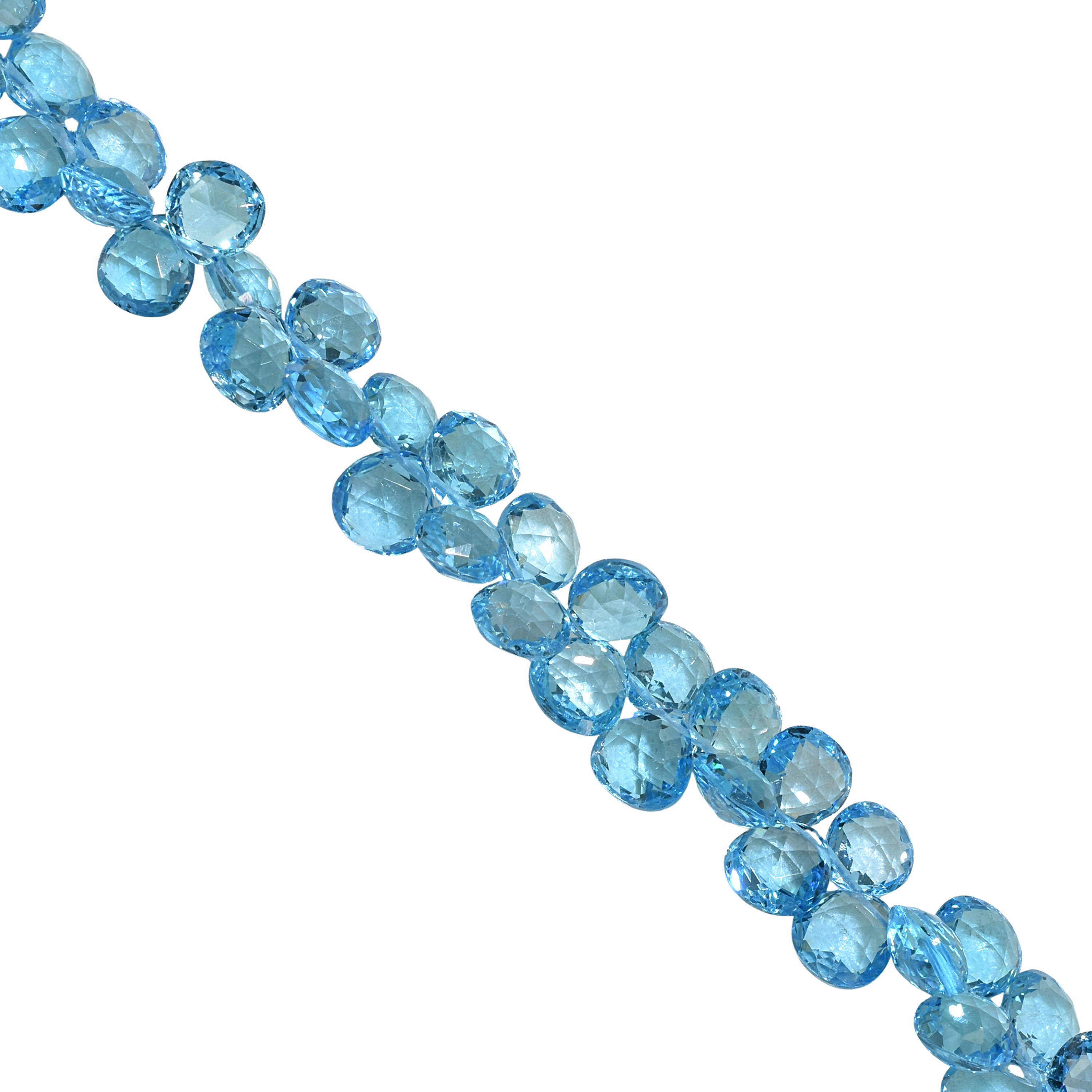 14k Swiss Blue Topaz Clusher Bracelet