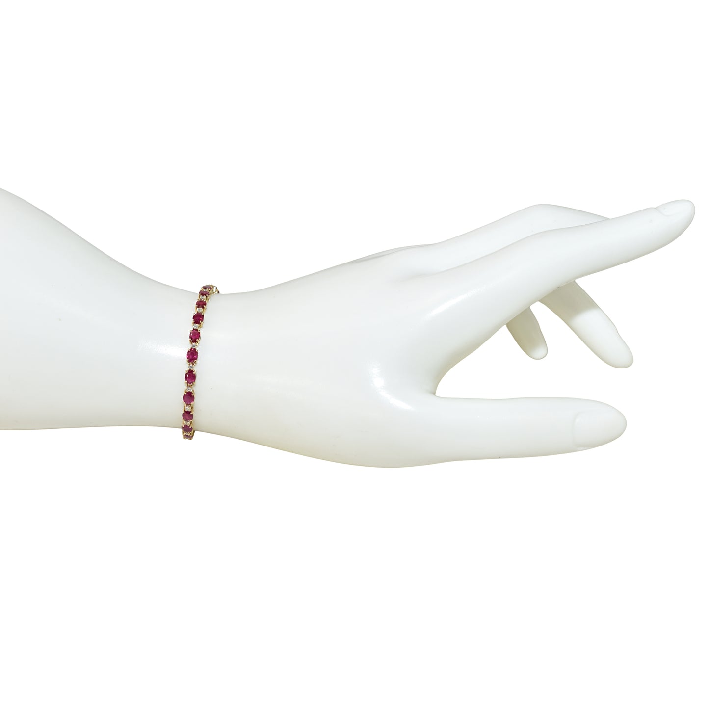14k Ruby Diamond Tennis Bracelet