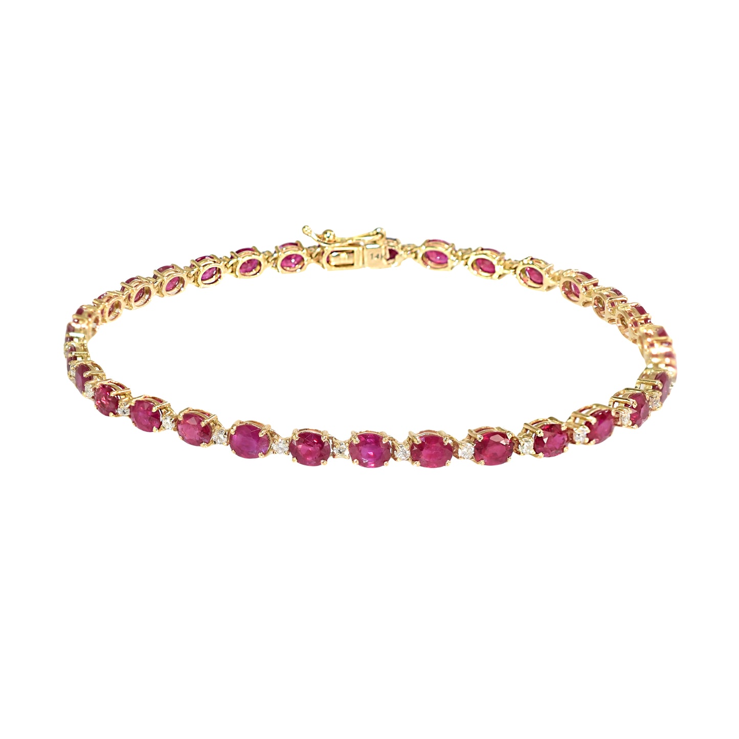 14k Ruby Diamond Tennis Bracelet
