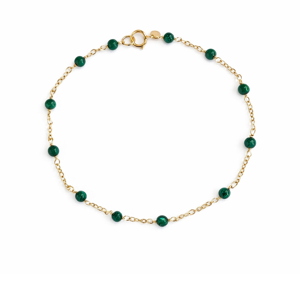 14k Gemstones and Pearl Bracelet