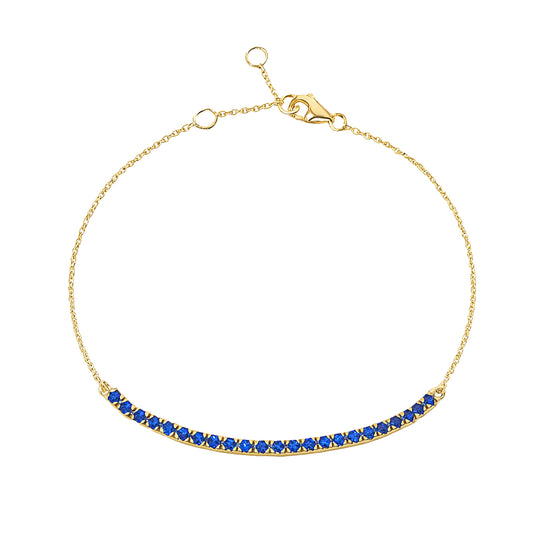 14k Sapphire Tennis Bracelet