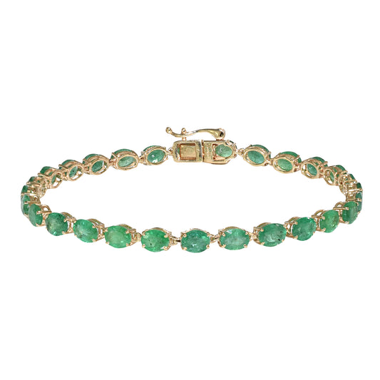 14k Emerald Tennis Bracelet