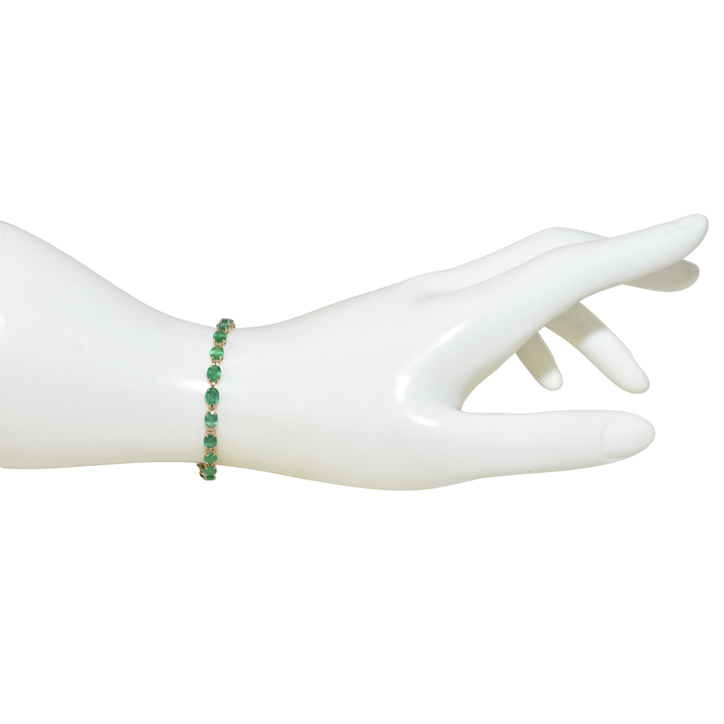 14k Emerald Tennis Bracelet
