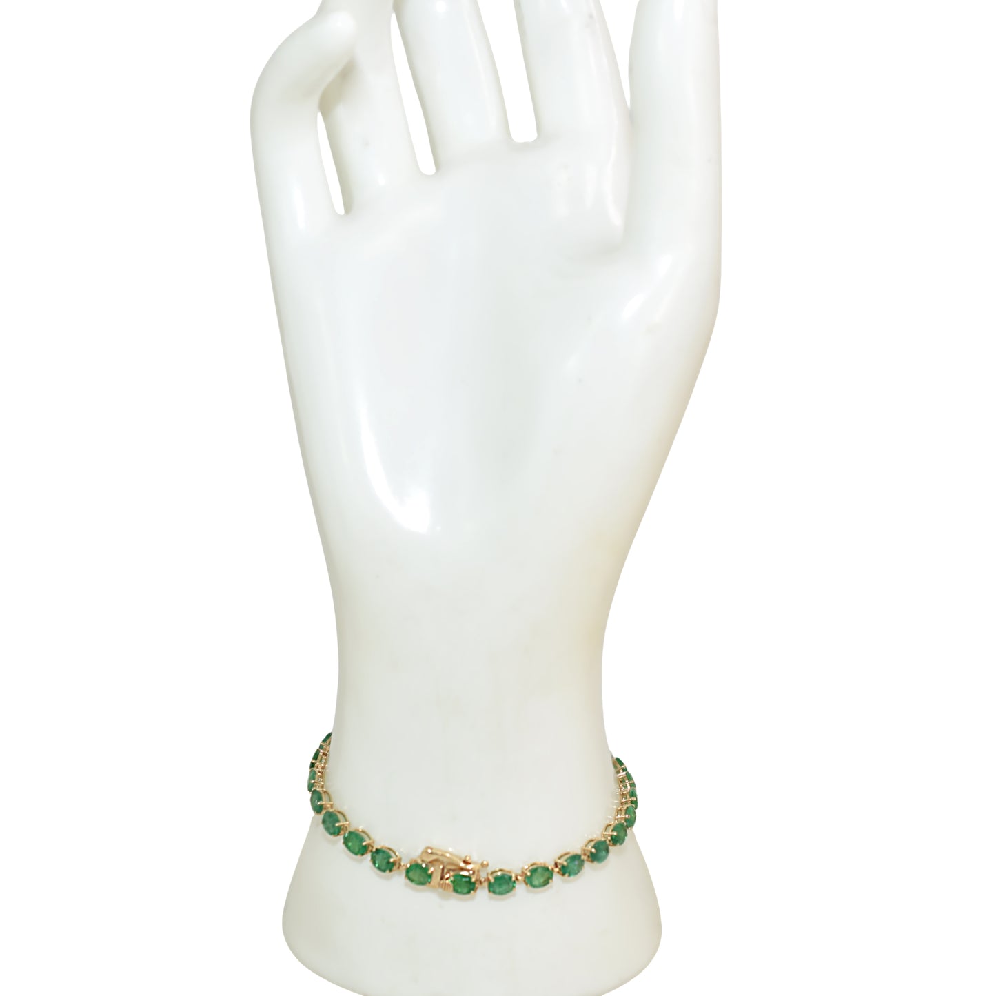 14k Emerald Tennis Bracelet