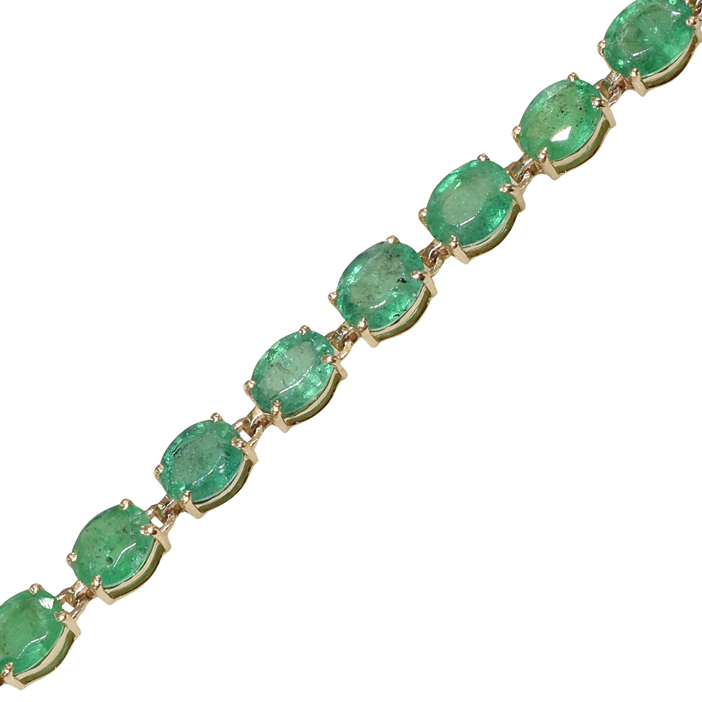 14k Emerald Tennis Bracelet