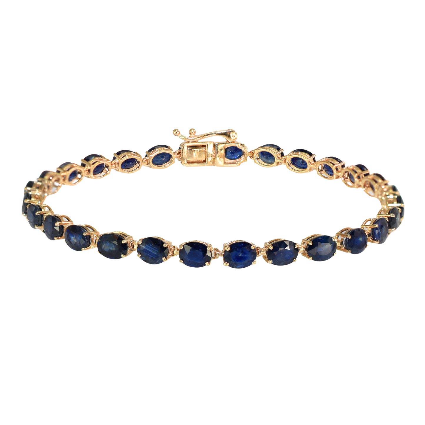 14k Sapphire Oval Tennis Bracelet