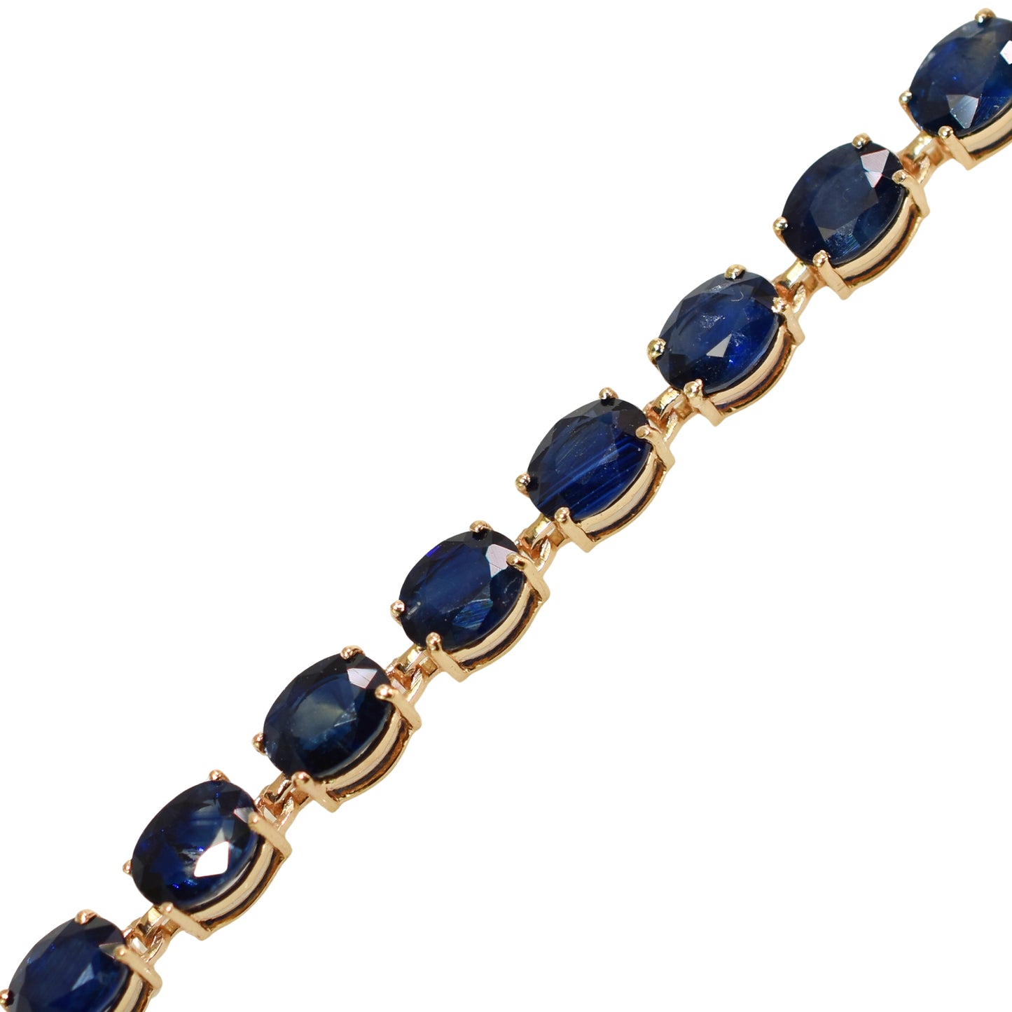 14k Sapphire Oval Tennis Bracelet