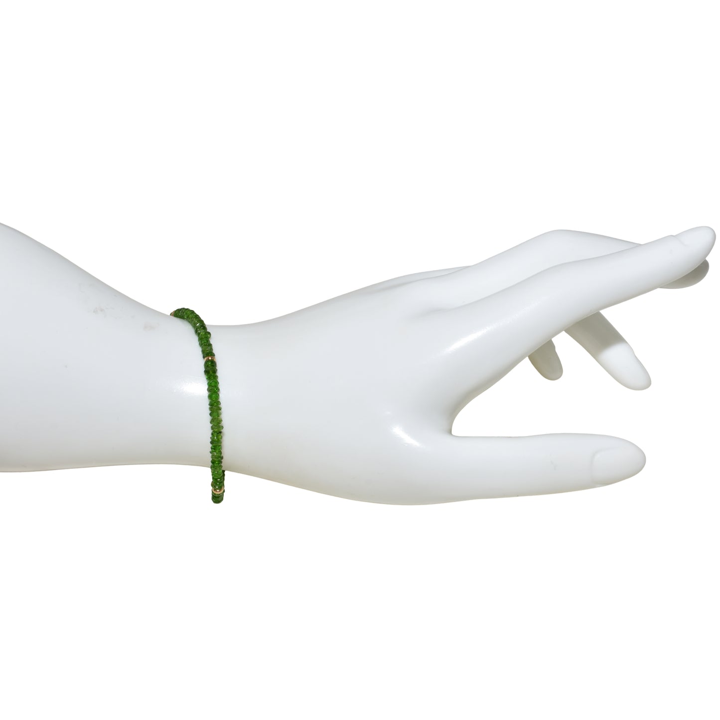 14k Gemstones 3 Gold Roundel Stations Bracelet