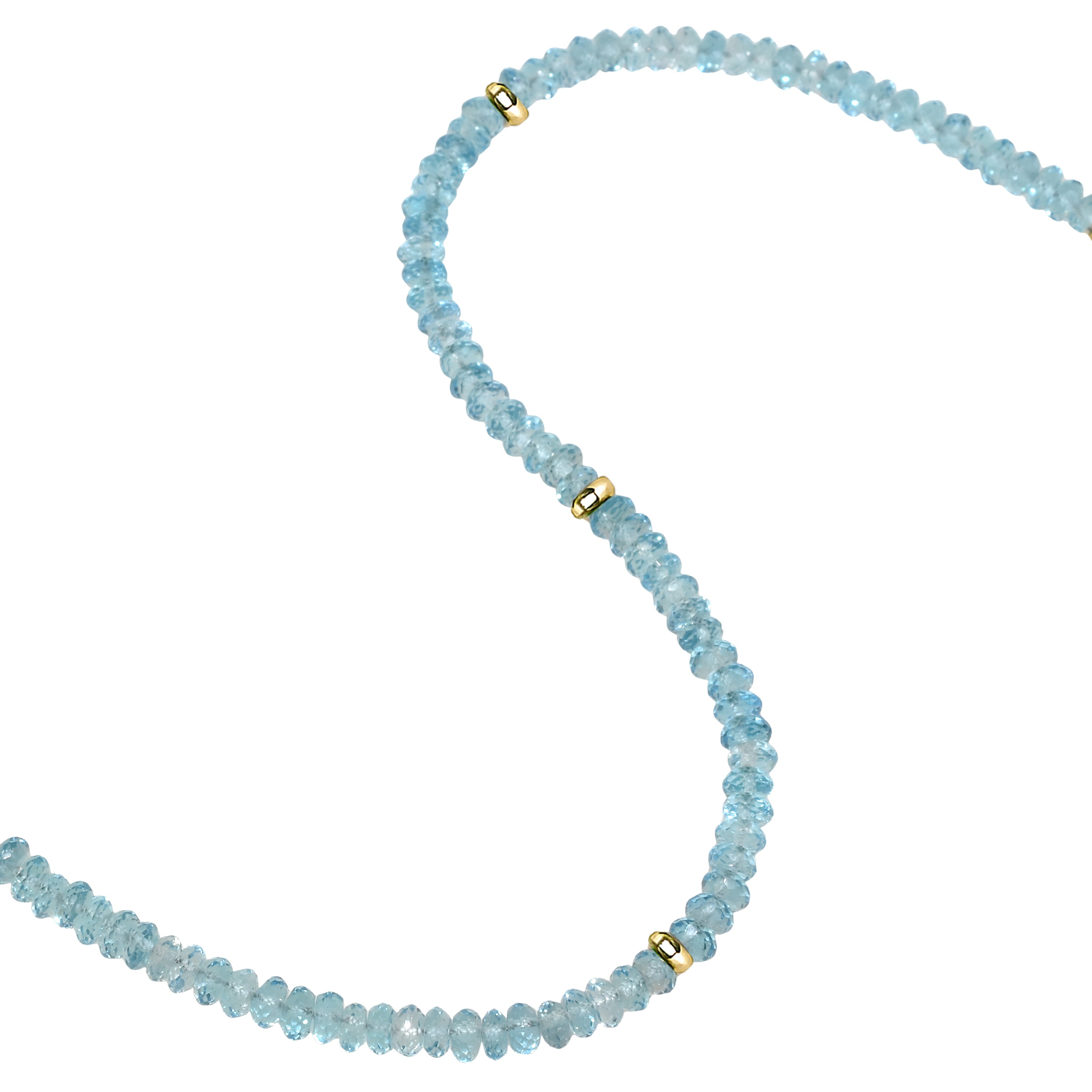 14k Gemstones 3 Gold Roundel Stations Bracelet