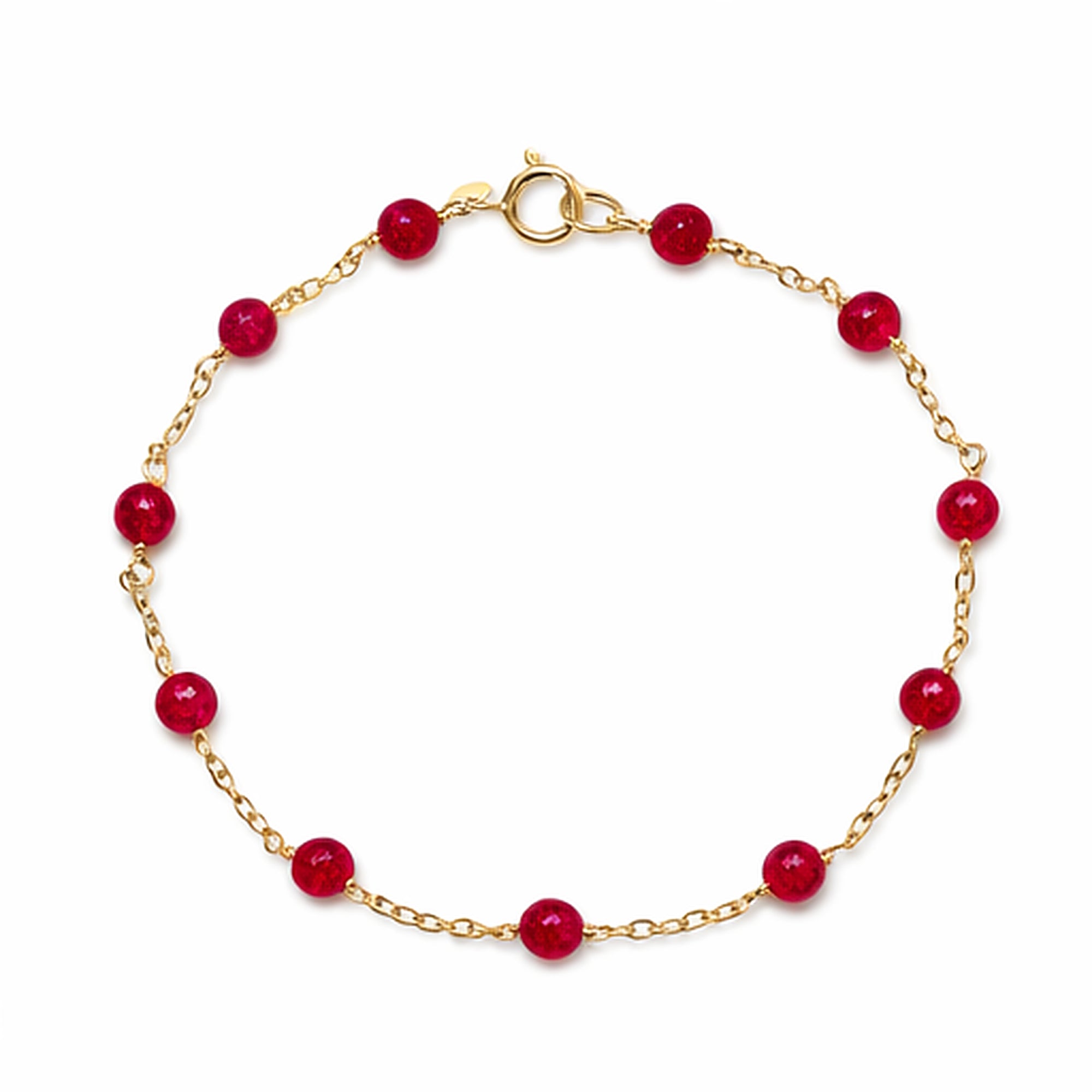 14k Gemstones and Pearl Bracelet