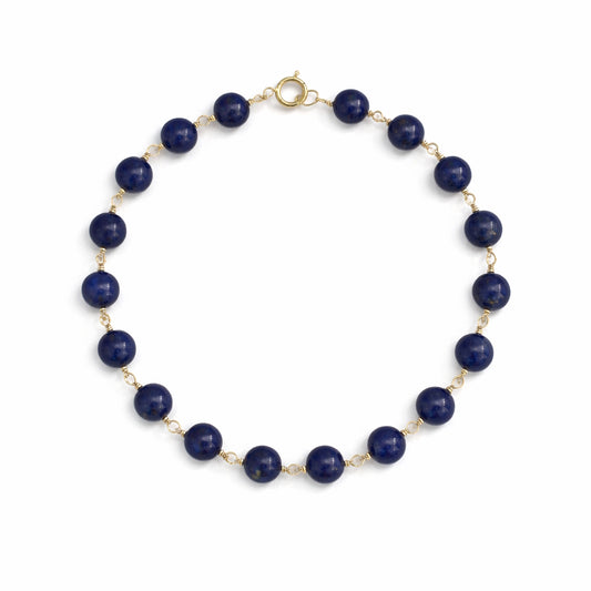 14k Lapis Link Bracelet