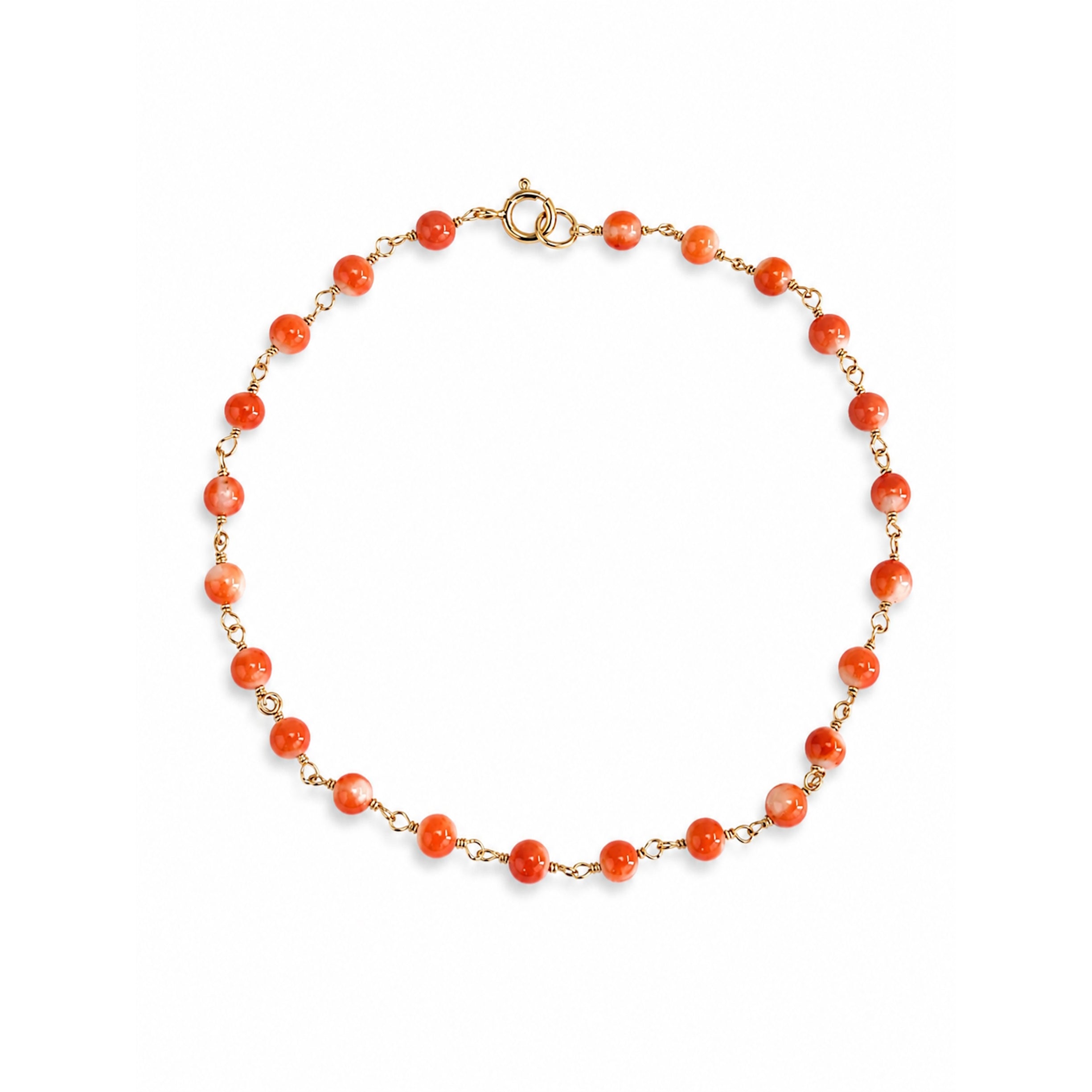 14k Momo Coral Link Bracelet