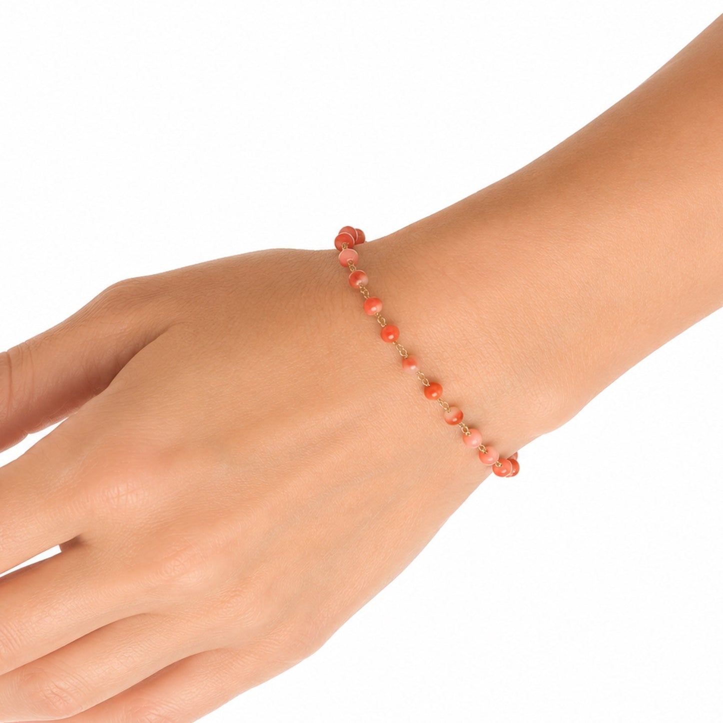 14k Momo Coral Link Bracelet