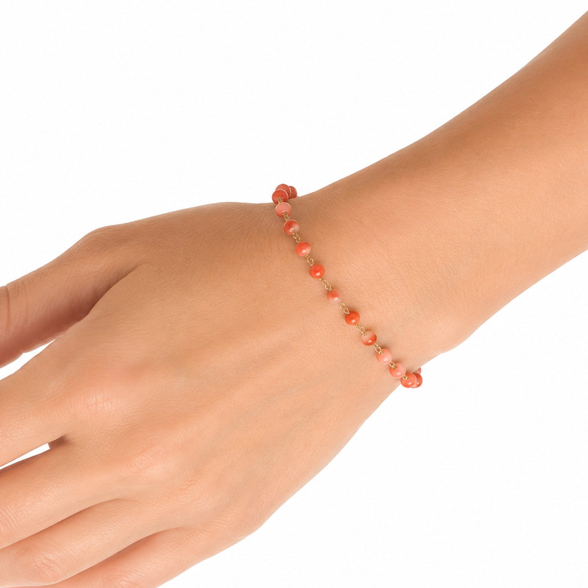 14k Momo Coral Link Bracelet