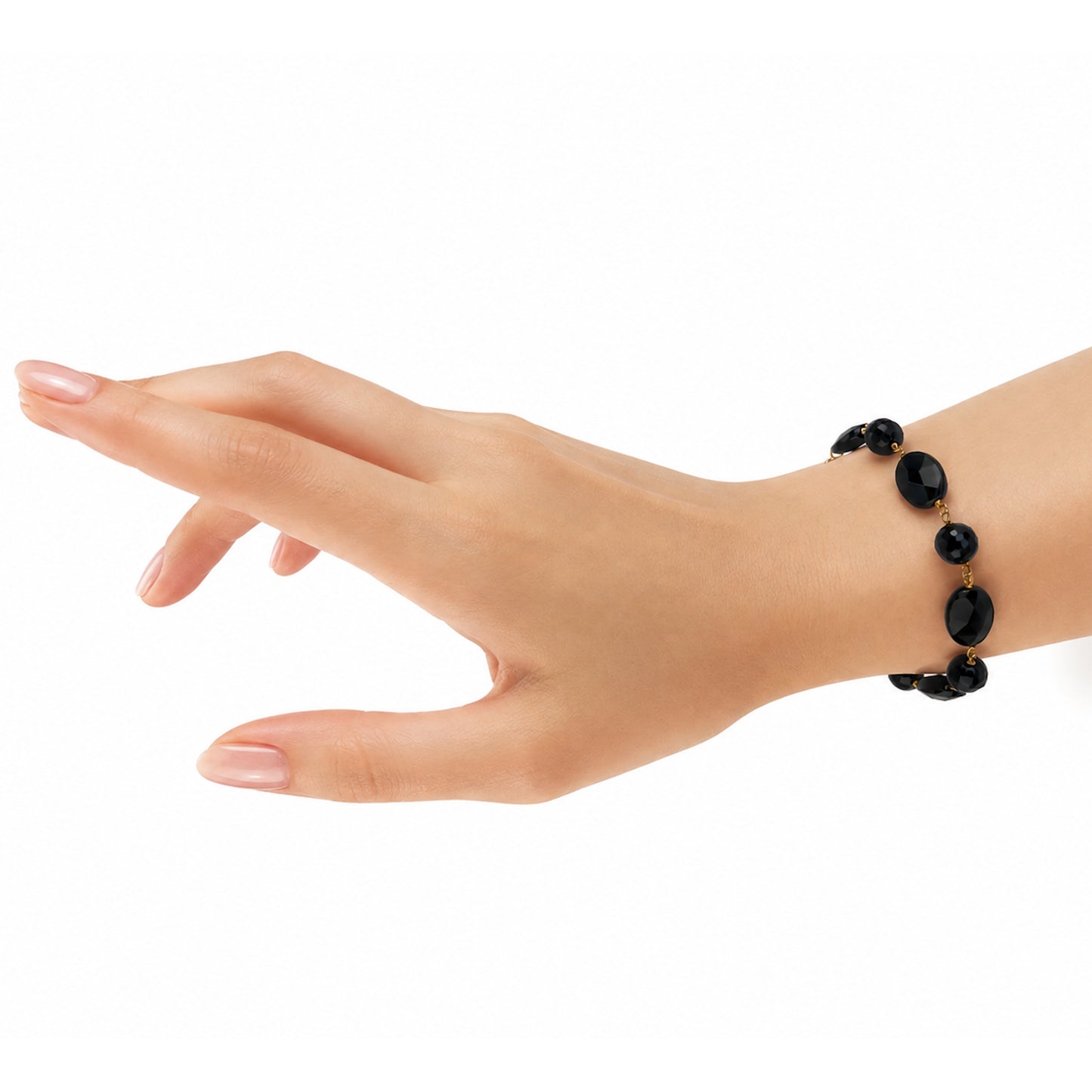 14k Black Onyx Link Bracelet
