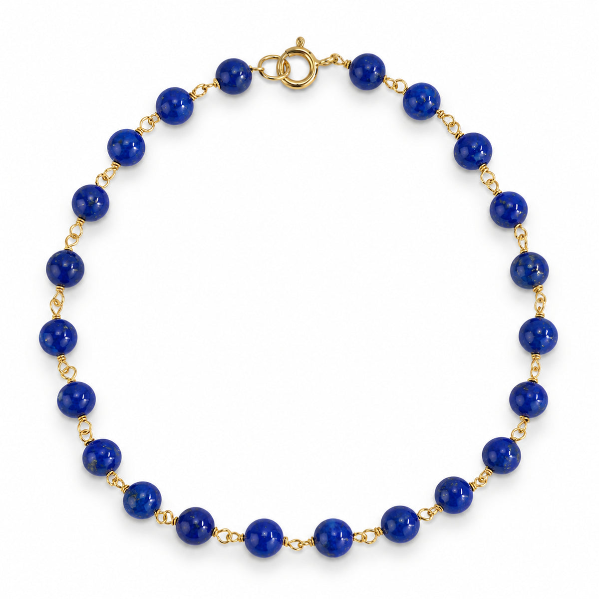 14k Lapis Link Bracelet