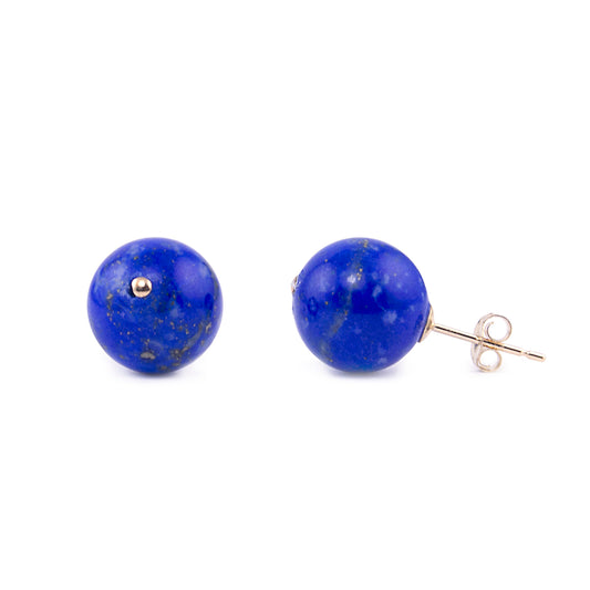 14k Lapis Stud Earring